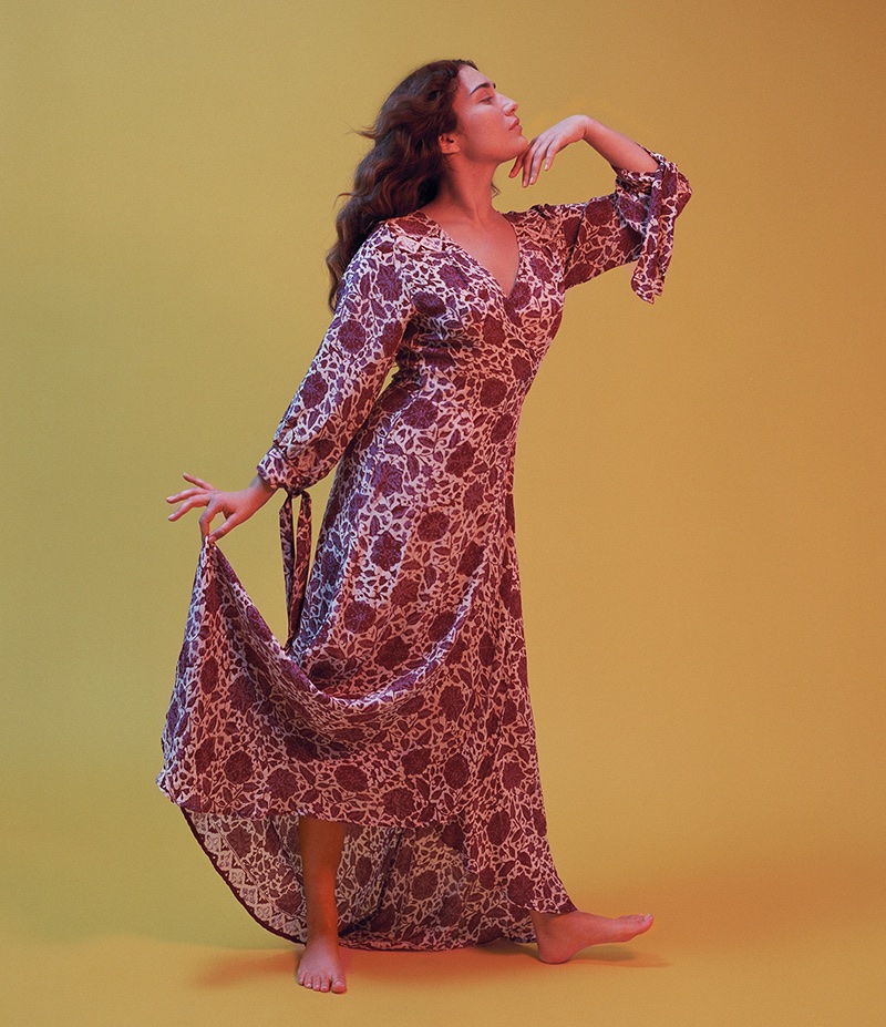 Natalie Martin Danika Floral Silk Cover-Up Maxi Dress
