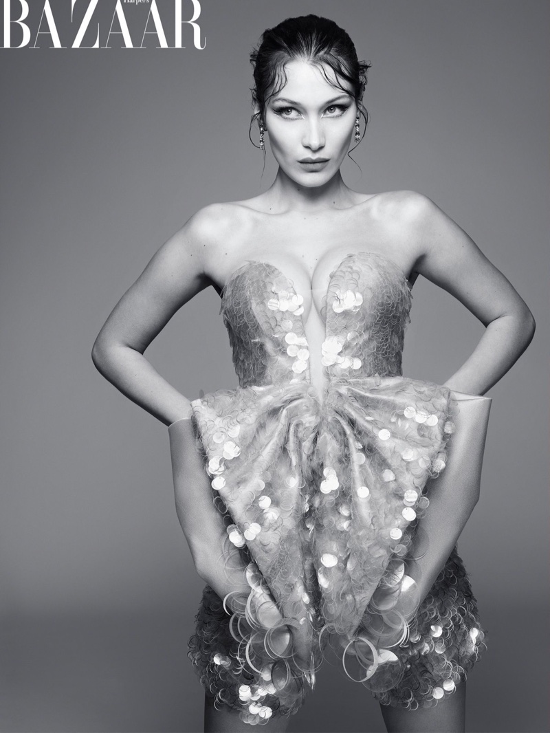 Bella Hadid Enchants in Haute Couture for Harper's Bazaar