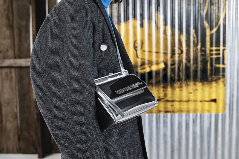 Metallic accessories appear in Calvin Klein's pre-fall 2018 campaign