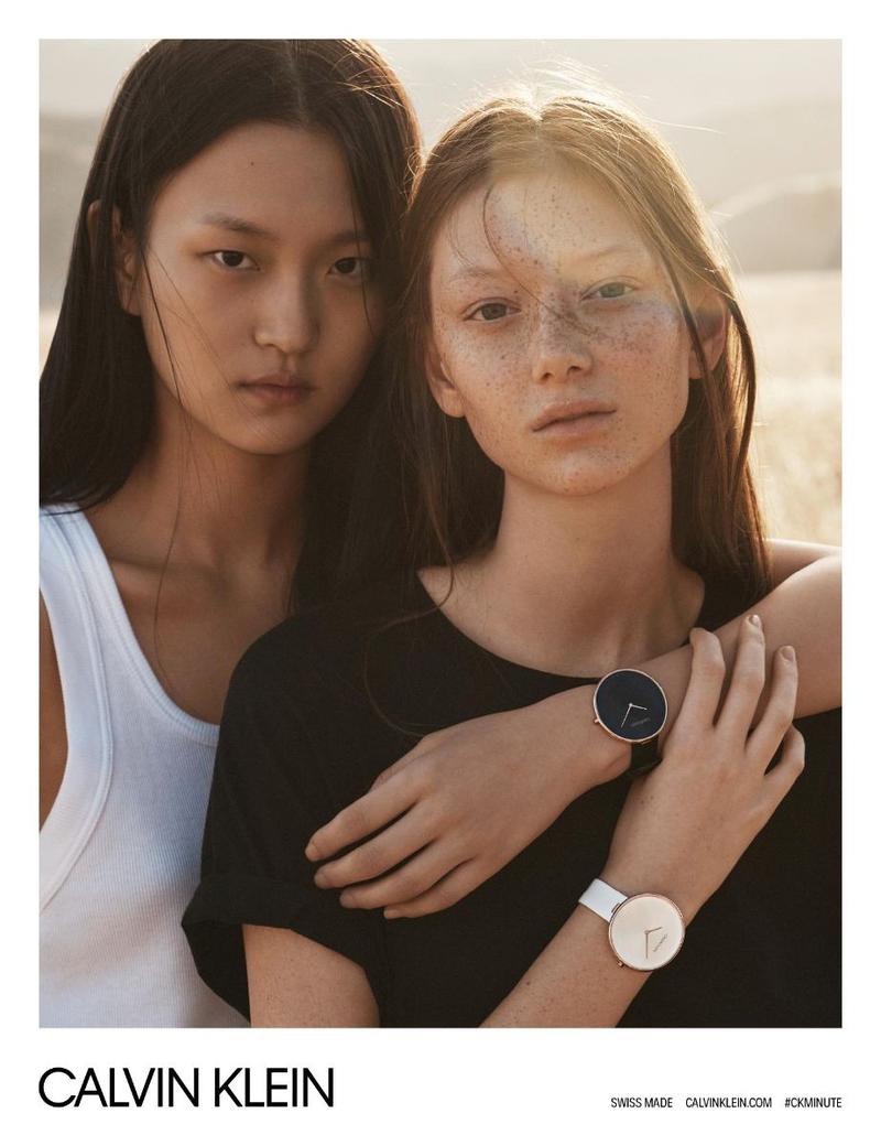 Wangy and Sara Grace Wallerstedt star in Calvin Klein Watches' spring-summer 2018 campaign