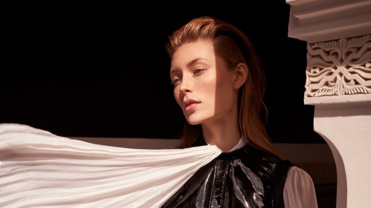Caroline Lossberg Poses in Louis Vuitton for Harper’s Bazaar Czech
