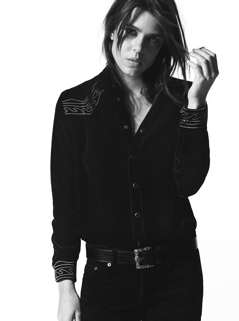 Charlotte Casiraghi stars in Saint Laurent's fall-winter 2018 Campaign