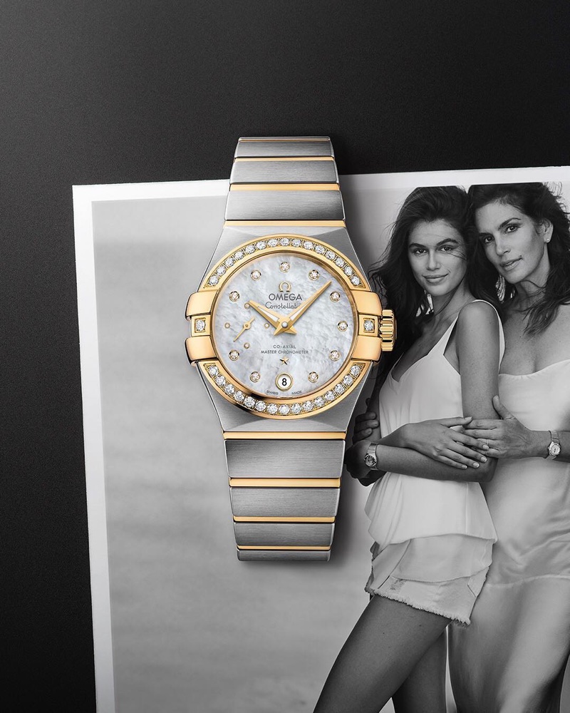 Kaia Gerber and Cindy Crawford for OMEGA Watches