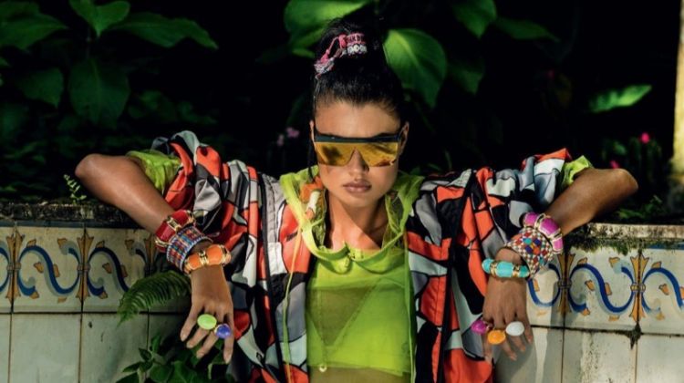 Daniela Braga Takes On the Neon Trend for ELLE Italy
