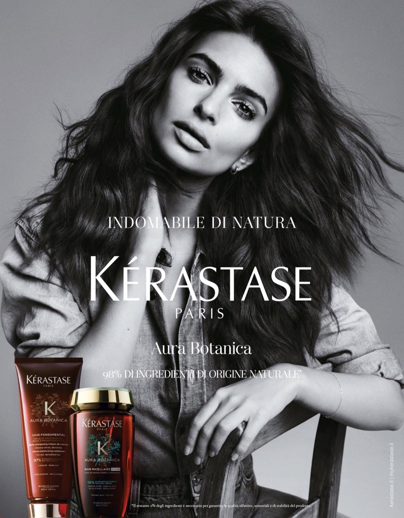 Emily Ratajkowski stars in Kérastase haircare campaign