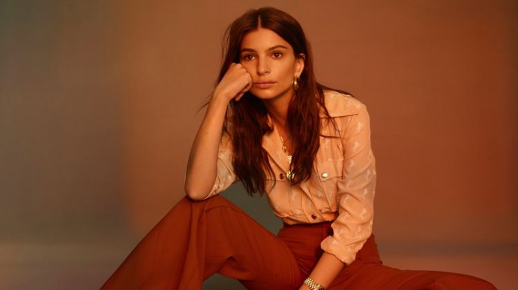 Emily Ratajkowski Poses in Relaxed Looks for Marie Claire