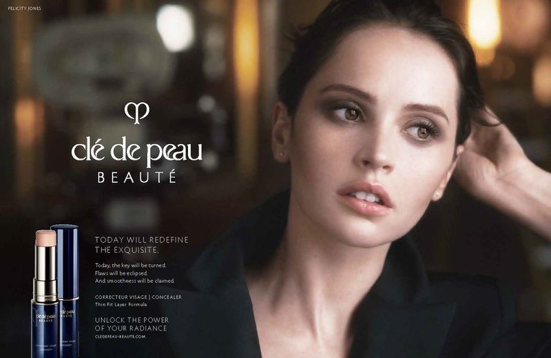 Actress Felicity Jones fronts in Clé de Peau Beauté campaign