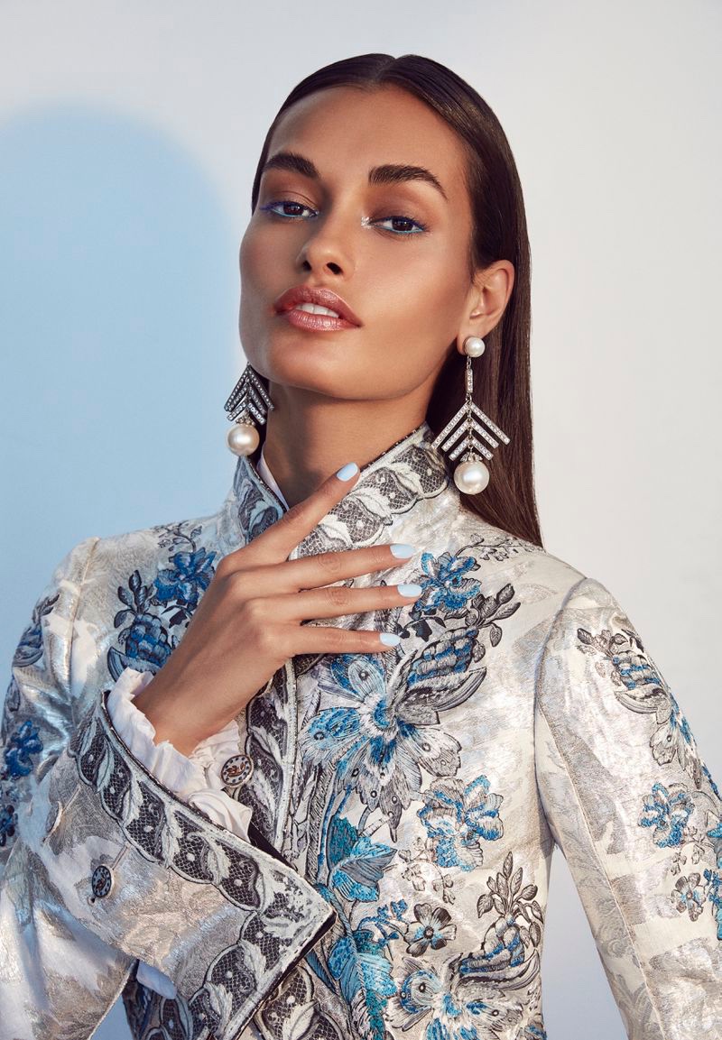 Gizele Oliveira Poses in Dazzling Gems for Harpers Bazaar Kazakhstan