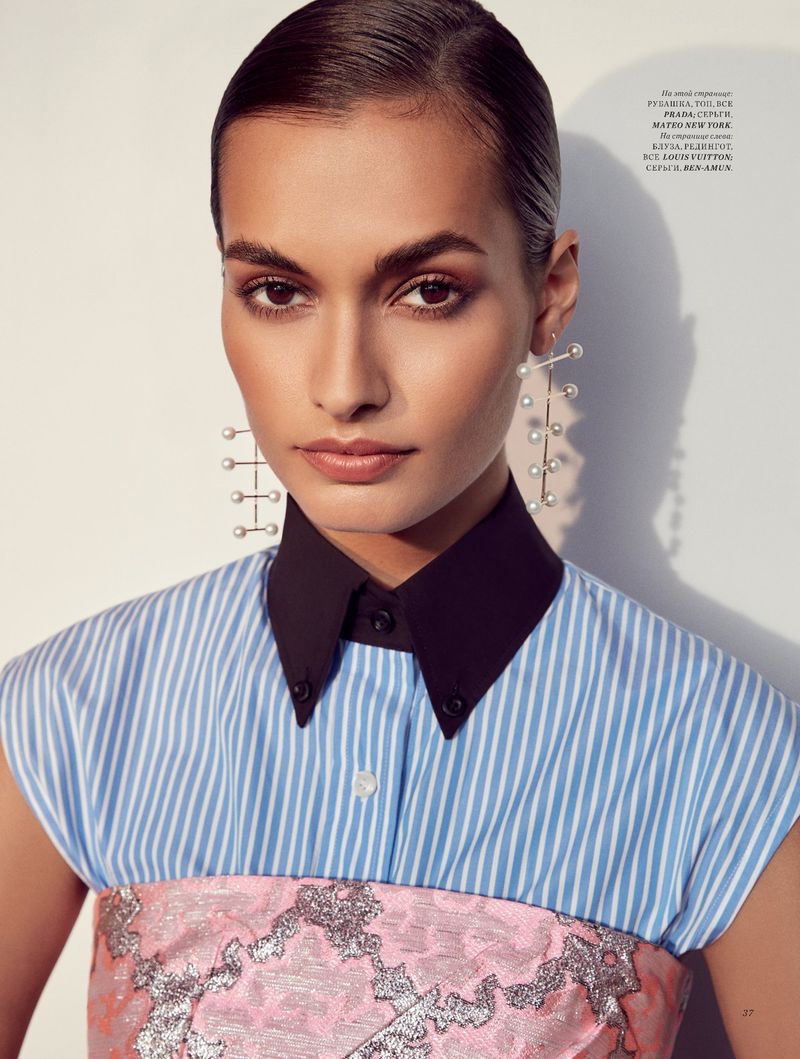 Gizele Oliveira Poses in Dazzling Gems for Harpers Bazaar Kazakhstan