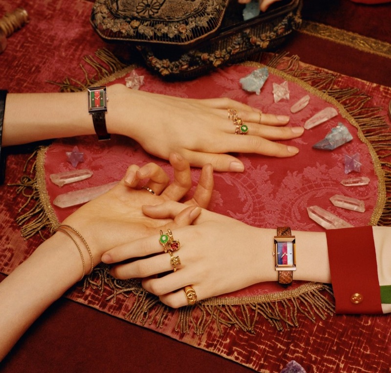 An image from Gucci's 2018 Timepieces + Jewelry campaign