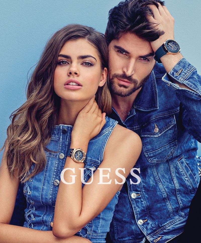 Gwen van Meir and Nick Bateman front Guess Accessories spring-summer 2018 campaign