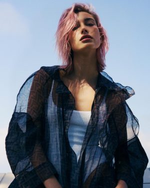 Hailey Baldwin | Pink Hair | Sunday Times Style | 2018 Cover Photoshoot ...
