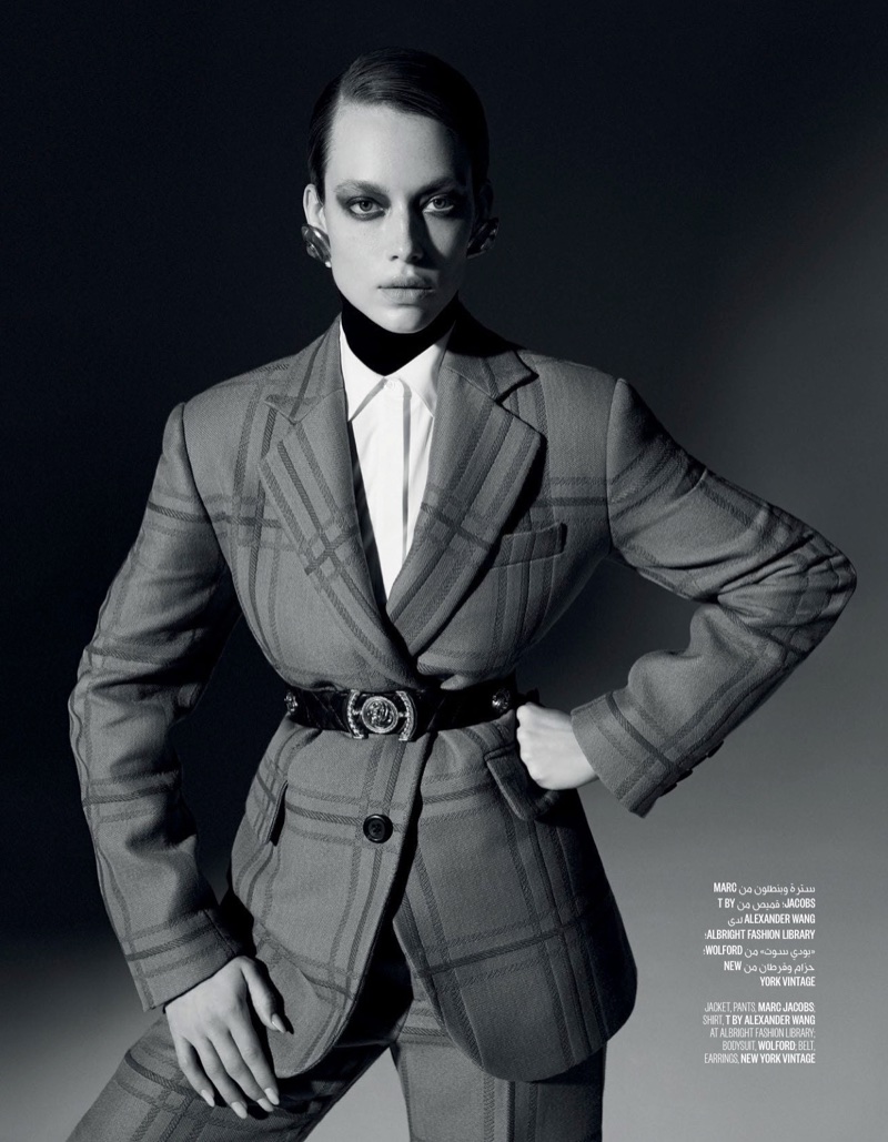 Hannah Ferguson Channels Femme Fatale Style for Vogue Arabia