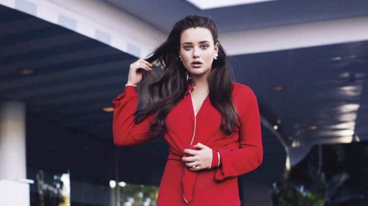 Katherine Langford Wears All-Red Fashions for Glamour Mexico