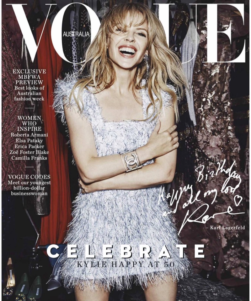 Kylie Minogue on Vogue Australia May 2018 Cover