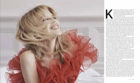 Kylie Minogue Wears Celebratory Fashion for Vogue Australia
