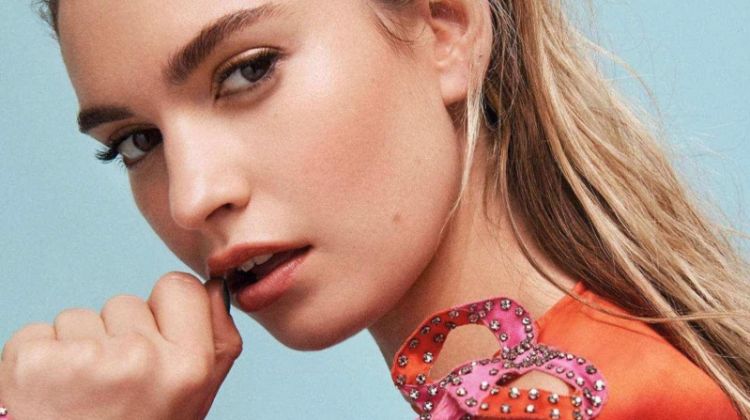 Lily James Poses in Sleek Fashions for L’Officiel Netherlands