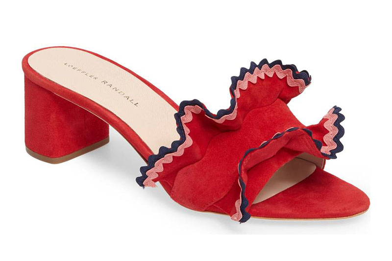 Loeffler Randall Vera Ruffled Sandal Slide $224.98 (previously $375)