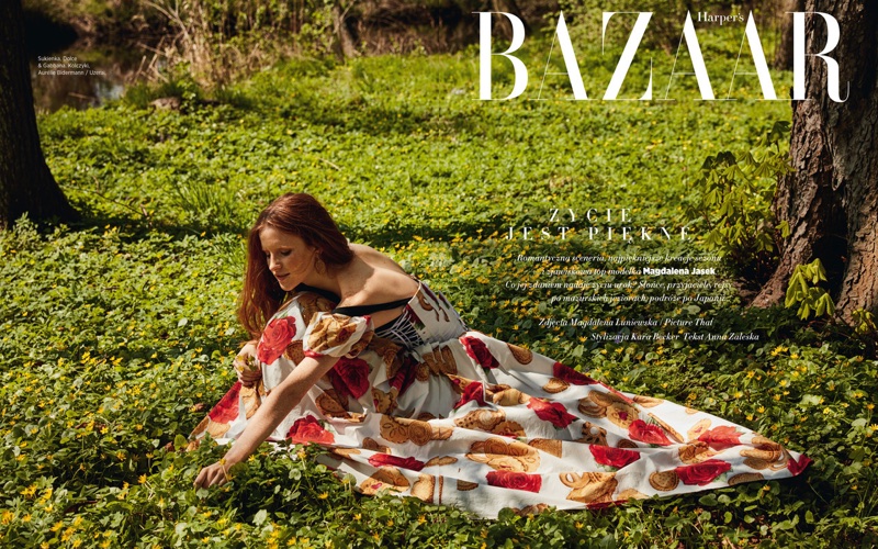 Magdalena Jasek is a Natural Beauty in Harper's Bazaar Poland
