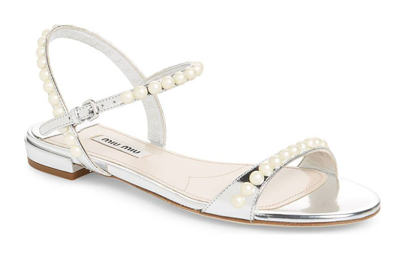 Miu Miu Pearl Sandal $413.98 (previously $690)