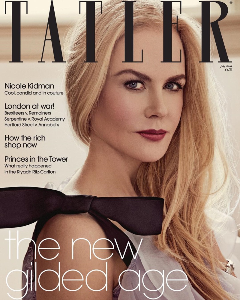 Nicole Kidman on Tatler UK July 2018 Cover