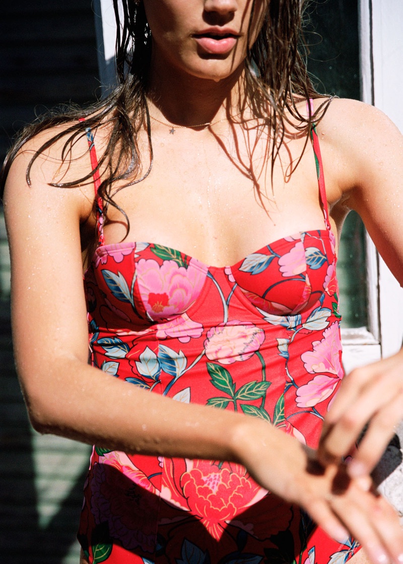 & Other Stories Floral Print Swimsuit