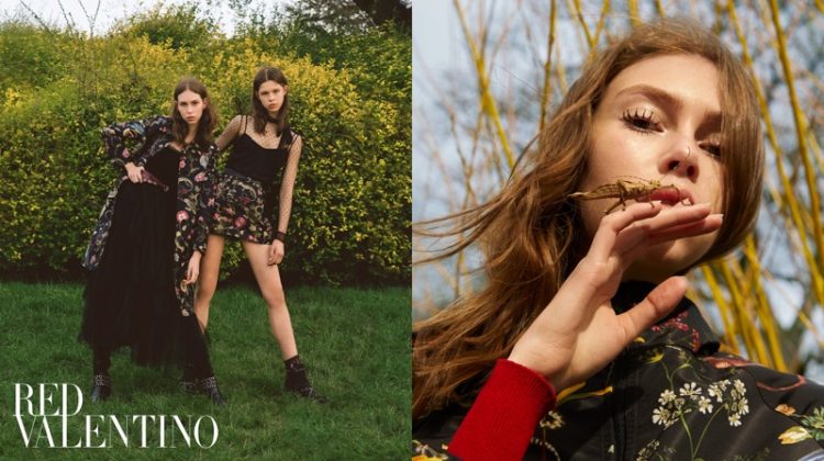 Lorena Maraschi and Iris Landstra star in RED Valentino's pre-fall 2018 campaign