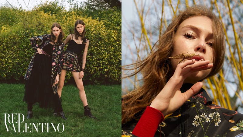 Lorena Maraschi and Iris Landstra star in RED Valentino's pre-fall 2018 campaign