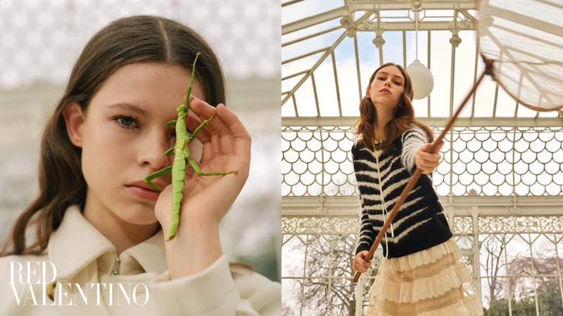 Lorena Maraschi and Iris Landstra front RED Valentino's pre-fall 2018 campaign