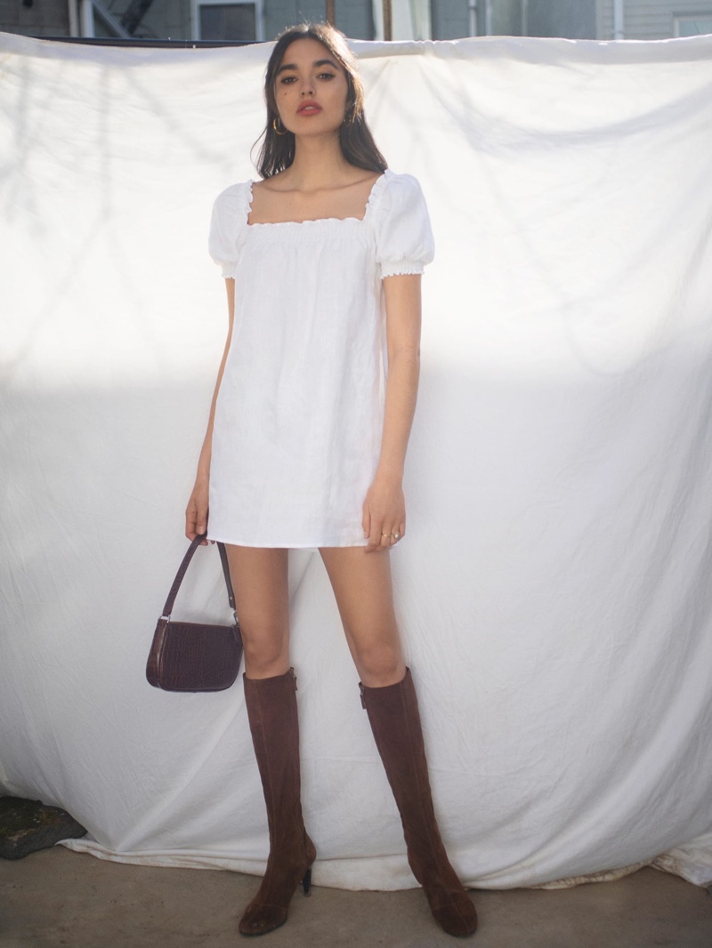 Reformation Carsen Dress in White $148