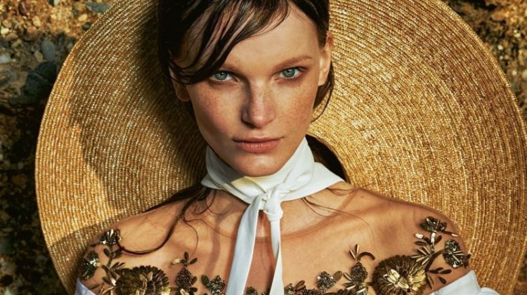 Romana Umrianova Embraces Earthy Fashion for Grazia Italy