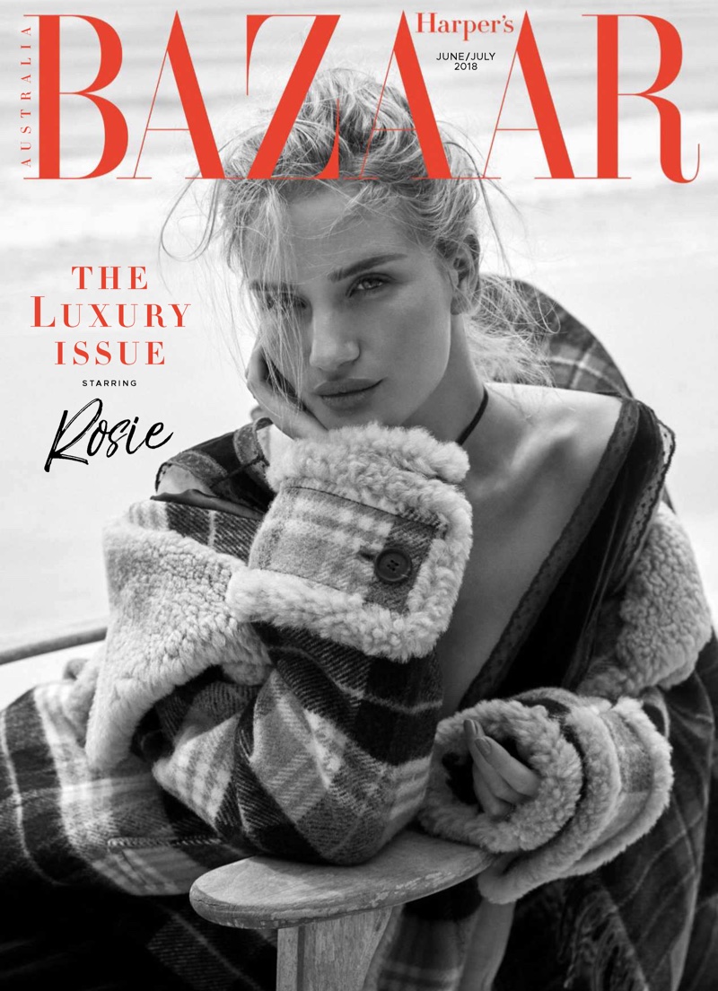 Rosie Huntington-Whiteley Models Pre-Fall Styles for Harper's Bazaar Australia
