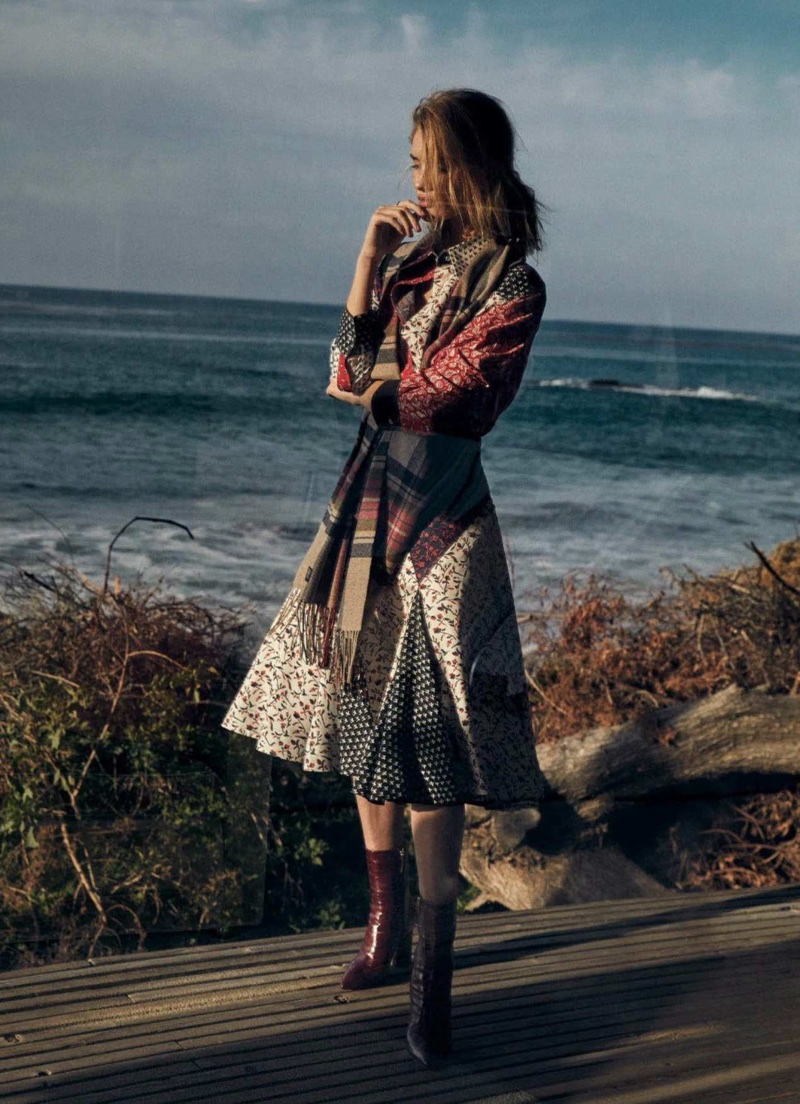 Rosie Huntington-Whiteley Models Pre-Fall Styles for Harper's Bazaar Australia