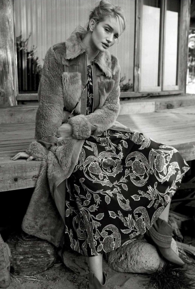 Rosie Huntington-Whiteley Models Pre-Fall Styles for Harper's Bazaar Australia