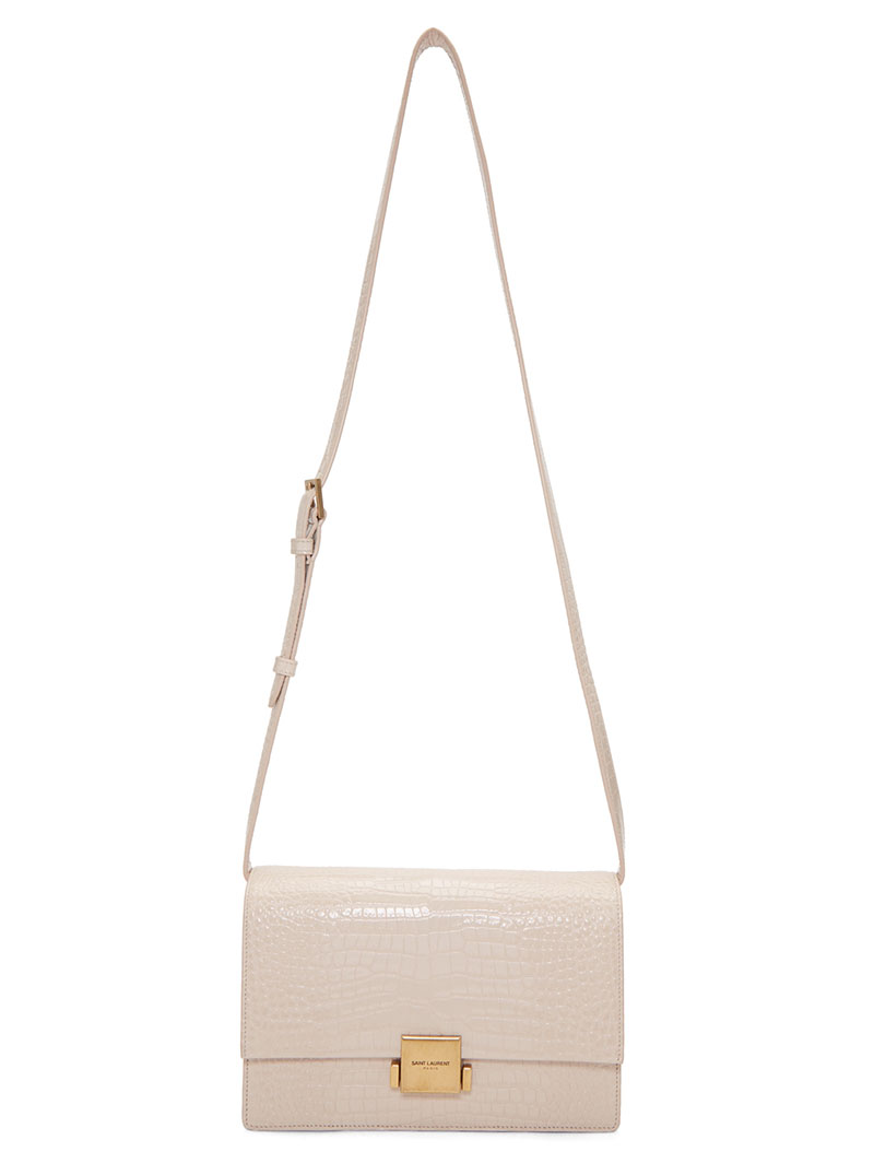 Saint Laurent Croc Medium Bellechasse School Bag $1424 (previously $1950)