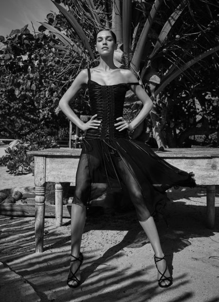 Samantha Gradoville Wears Black & White Looks for Grazia Italy Samantha Gradoville Wears Black & White Looks for Grazia Italy