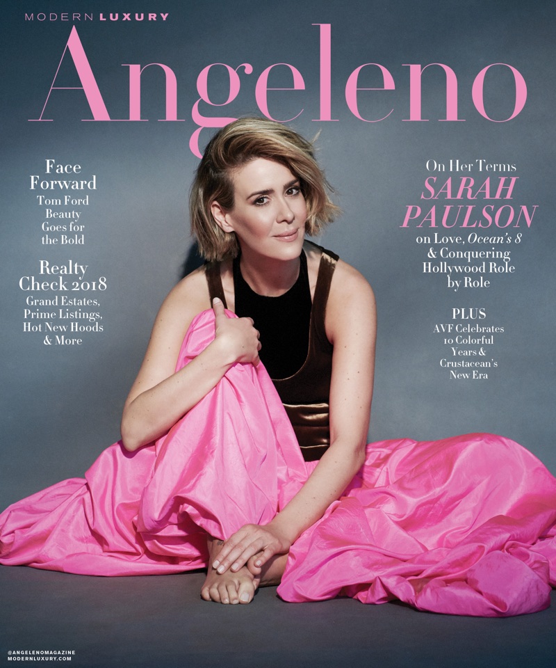 Sarah Paulson on Angeleno Magazine June 2018 Cover