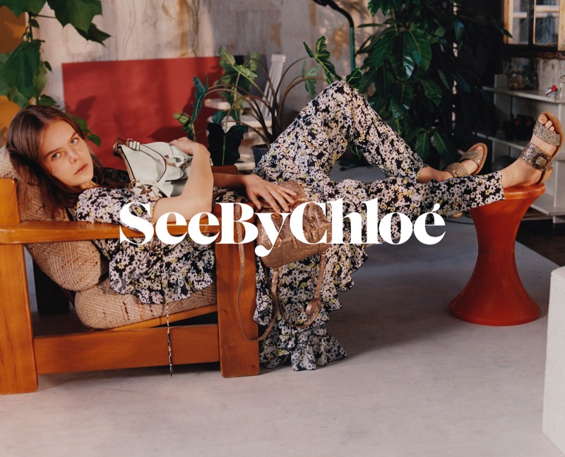 Julia Nicole Meyer stars in See by Chloe's spring-summer 2018 campaign