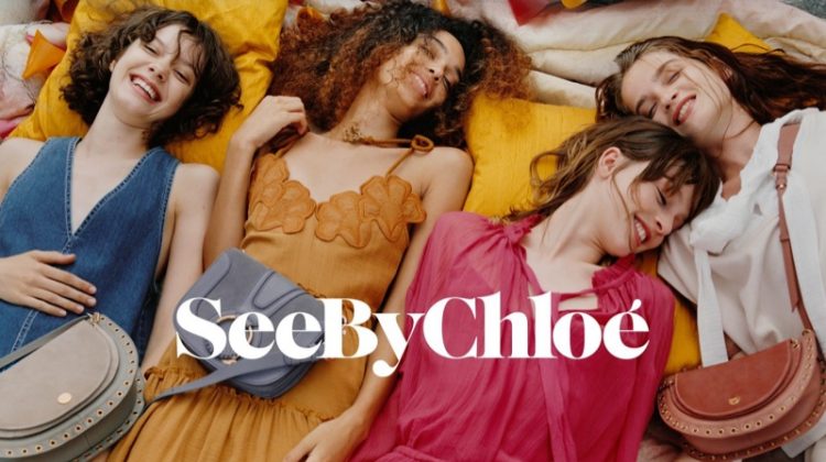 Models are all smile in See By Chloe's spring-summer 2018 campaign