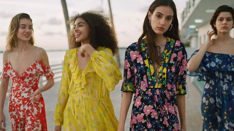 TGiulia Maenza, Samantha Ellsworth, Camille Hurel and Vivienne Rohner star in Topshop’s high summer 2018 campaign