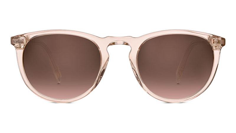 Warby Parker Haskell Sunglasses in Paloma Crystal with Brown Gradient Lenses $95