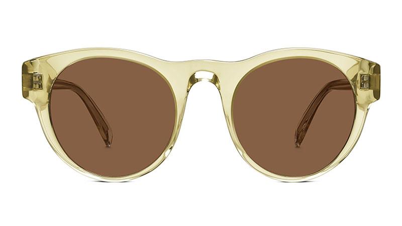 Warby Parker Jones Sunglasses in Lemongrass Crystal with Classic Brown Lenses $95