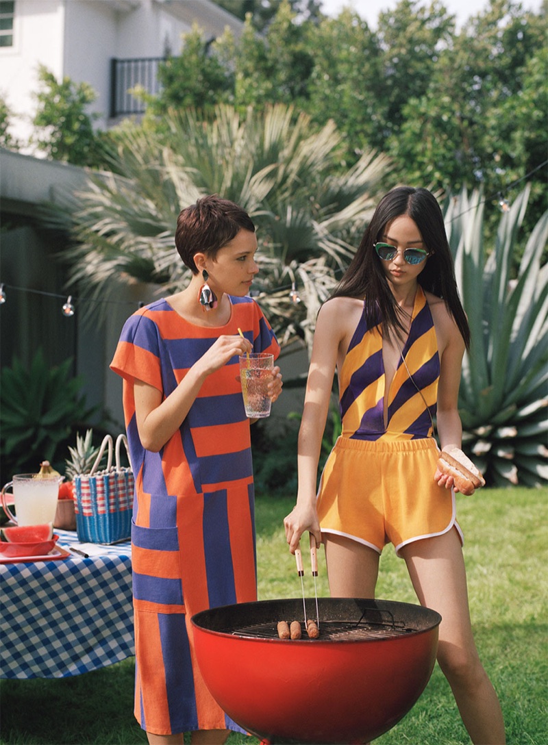 Zara embraces stripes for California Rush spring-summer 2018 lookbook