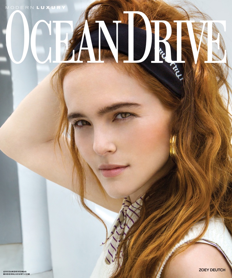 Zoey Deutch on Ocean Drive May 2018 Cover
