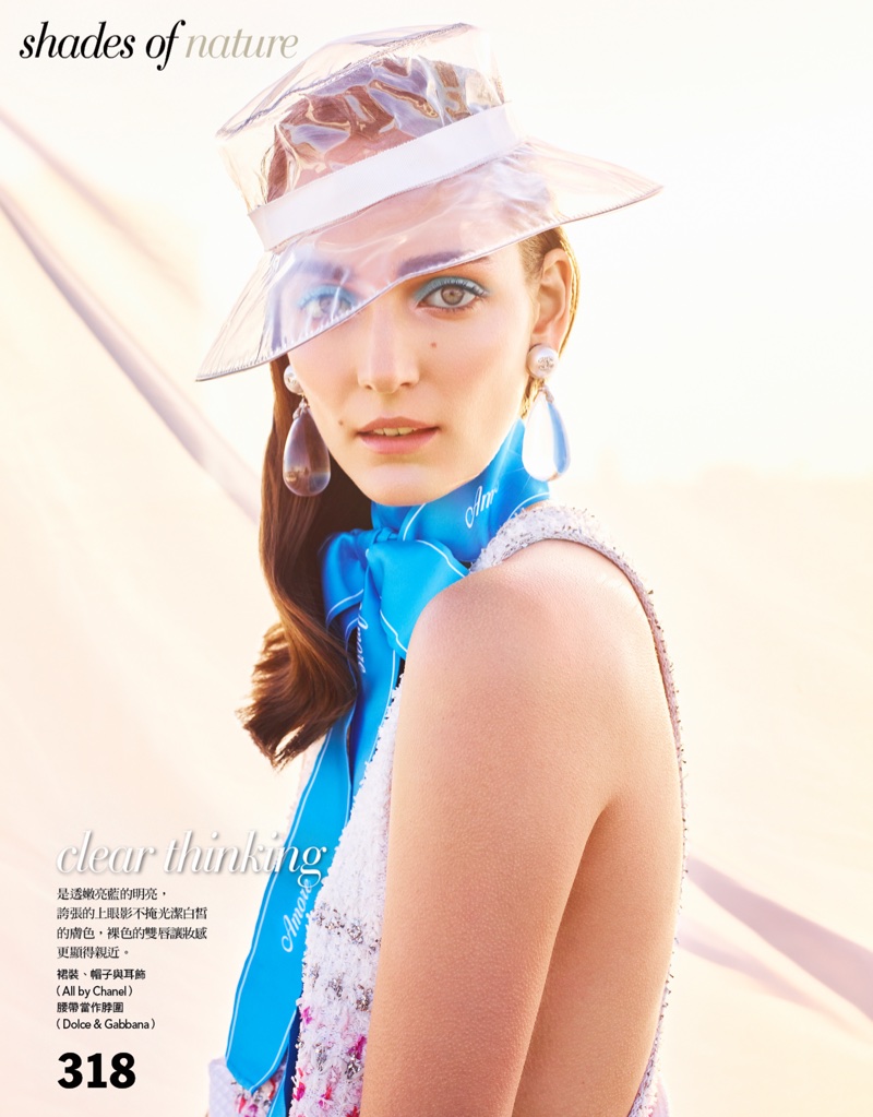 Zuzanna Bijoch Models Spring Beauty Trends for Vogue Taiwan