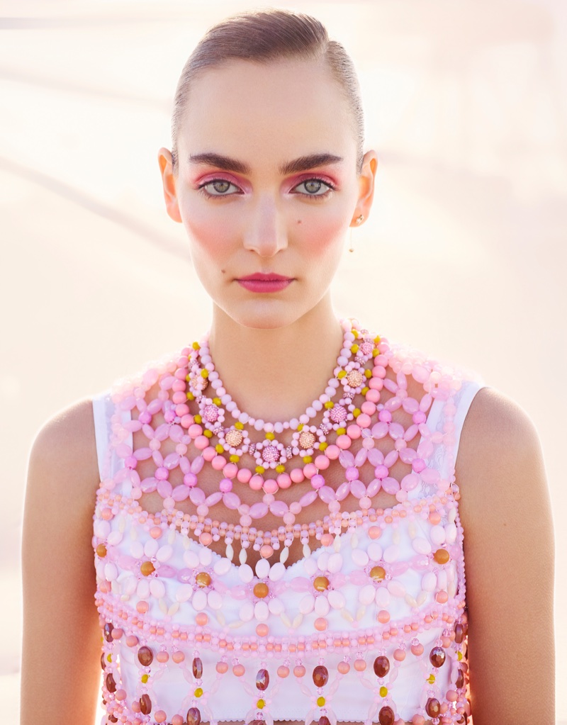 Zuzanna Bijoch Models Spring Beauty Trends for Vogue Taiwan