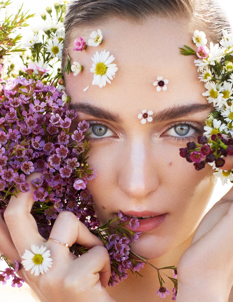 Zuzanna Bijoch Models Spring Beauty Trends for Vogue Taiwan
