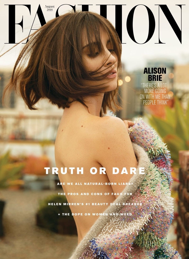 Alison Brie on FASHION Magazine August 2018 Cover