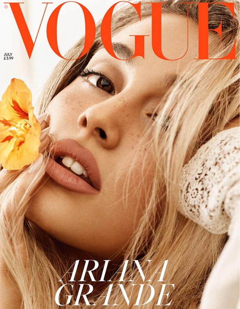 Singer Ariana Grande on Vogue UK July 2018 Cover