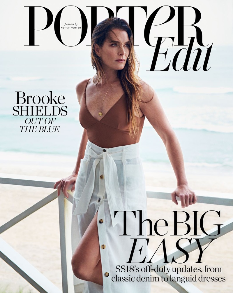 Brooke Shields on PORTER Edit June 8th, 2018 Cover
